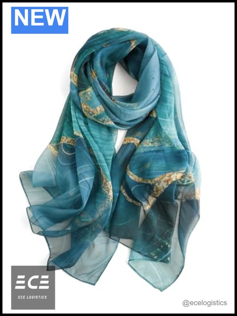 100% Mulberry Silk Chiffon Scarf Large Sheer Shawl Wrap